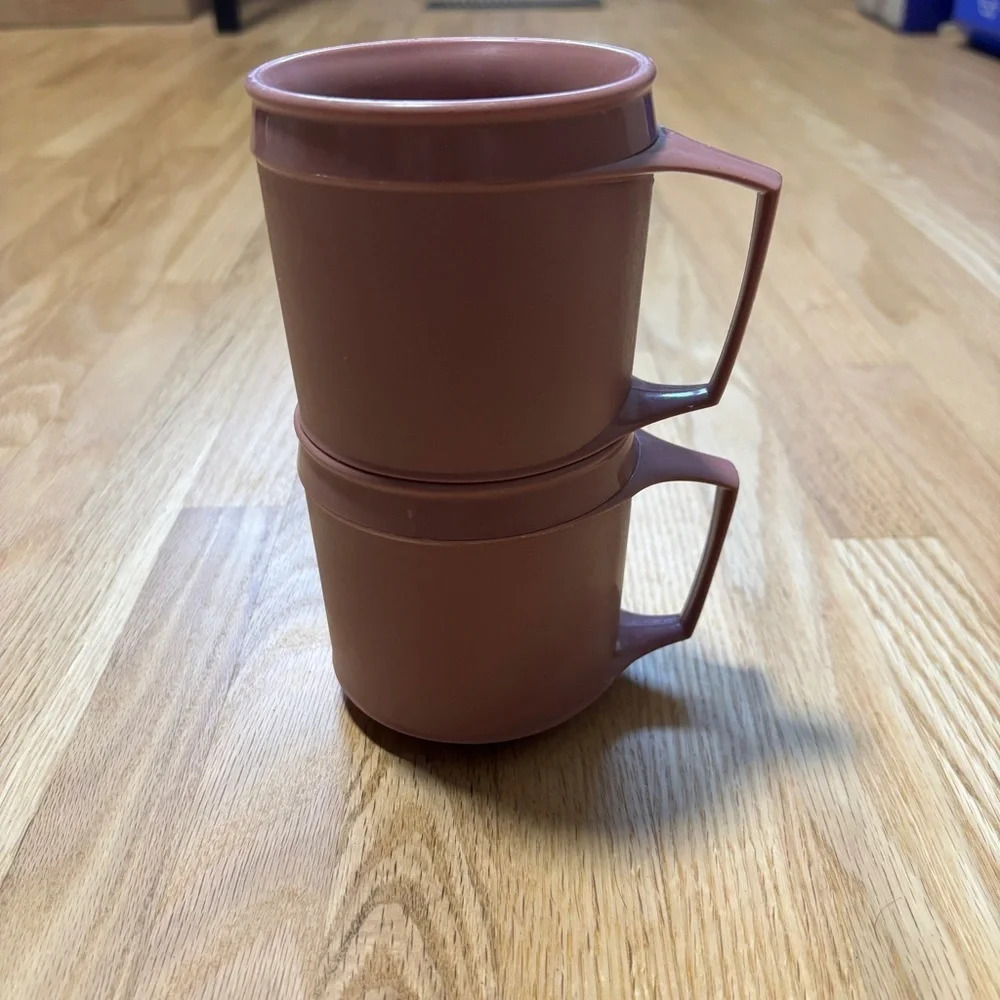 Aladdin Set of 2 VTG Retro Synergetics Double Wall Insulated Mugs Cups STACKABLE - Picture 6 of 6